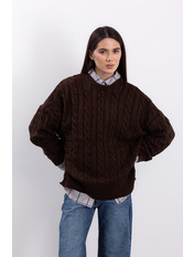 Светр KOF-241285 one size Коричневий Коричневий one size