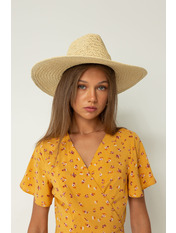 Широкополий капелюх SHL-2210F Коричневий Бежевий