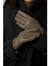 Шкіряні рукавиці RUK-54kh-1 Коричневий 6,5 Капучиновий Капучиновий 6,5