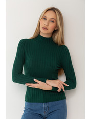 Водолазка з коміром приталена GO-OP2502 Зелений Темно-зелений one size
