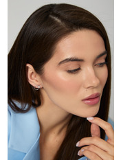 Сережки фігурні SER-13596 Сріблястий 4 Сріблястий