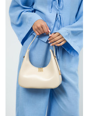 Сумка жіноча з еко-шкіри SYM-24-00 Бізон+золото Бежевий