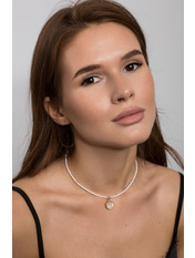 Чокер handmade HM-0014 Білий+рожевий Білий