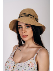 Капелюх слауч SHL-2016 Бежевий Коричневий