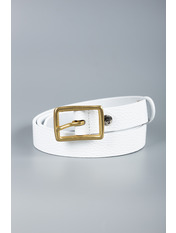 Ремінь шкіряний із золотою застібкою REM-05250401 Білий
