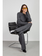 Трикотажний костюм KT-4669 one size Сірий Антрацит Антрацит one size