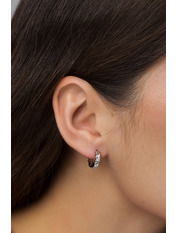 Сережки кільця SER-13501 Сріблястий