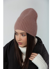 Ангорова шапка SHP-46365 Фіолетовий Гліцинія