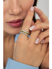 Каблучка KOL-3373 Сріблястий Сріблястий+золотистий 8
