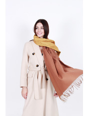 Шарф Z-2021-N яя_Капучиновий+жовтий Коричневий