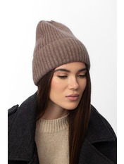 Вовняна шапка SHP-47260 Коричневий Сепія