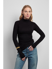 Лонгслів LNG-251048 S Чорний Чорний S