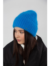 Ангорова шапка SHP-46473 Блакитний Лазур