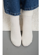 Шкарпетки з шерсті альпаки SH-1077-1 Молочний