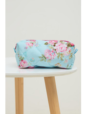 Косметичка квітковий принт KM-2926 Блакитний