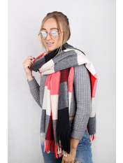 Шарф Мэгги Чорний+червоний