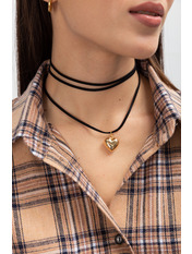 Чокер-сердечко CH-28 Золотистий