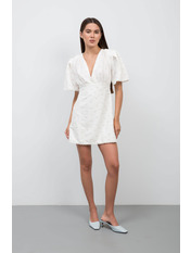 Сукня напівприталена PLA-883 XS Молочний + піон Молочний Молочний + піон XS