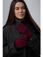 Рукавички RUK-202309 one size Бургунді Бордовий Бургунді one size