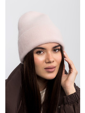 В'язана  шапка SHP-202301 Рожевий Пудровий