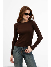 Лонгслів LNG-4564 M Коричневий Коричневий M