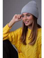 Бавовняна шапка SHP-47473 Сірий Світло-сірий