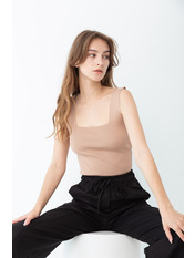 Топ трикотажний FUT-5643 Бежевий one size