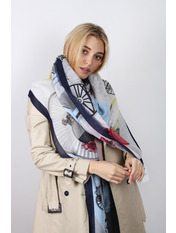 Шарф Леда Індиго Синій яя_180*90