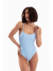 Суцільний купальник без застібки KU-1015 M Блакитний Блакитний M