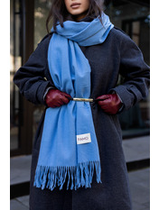 Шарф кашеміровий однотонний SH-105266 Блакитний