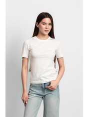 Футболка бавовняна приталеного крою FUT-F-424 S Молочний Молочний S