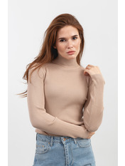 Водолазка з коміром  приталена GO-1302 one size Кемел Бежевий Кемел one size