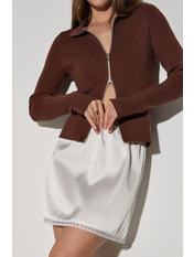 Спідниця з сатину U-701 L Молочний Молочний L