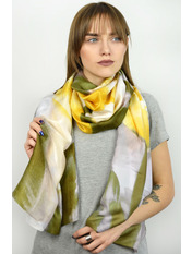 Шовковий палантин Кателіна Жовтий яя_180*70