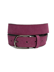 Ремінь шкіряний замшевий 103 см REM-01351025s Фіолетовий