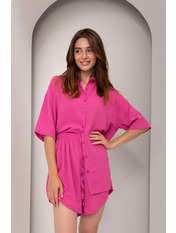 Бавовняний костюм KT-3247 Рожевий S