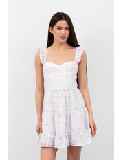 Сукня бавовняна напівприталена PLA-106 XS Молочний Молочний 1 Молочний 1 XS