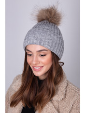 Вовняна шапка SHP-8382 Сірий Сірий 1