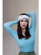 Пов`язка на голову - тюрбан TRR-P-34 Білий Молочний