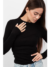 Лонгслів LNG-241009 S Чорний Чорний S