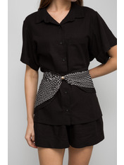 Хустка атласна APL-238295 Чорний