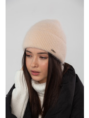 Ангорова шапка SHP-49164 Бежевий Крем-брюле