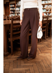 Штани з костюмної тканини BR-632 Коричневий Коричневий S S