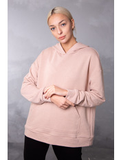 Худі вільне однотонне KOF-7313 Коричневий Бежевий XS/S