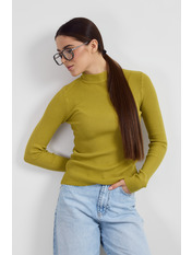 Водолазка з коміром приталена GO-1300 one size Зелений Оливковий Оливковий one size