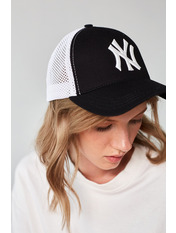 Бейсболка BK-1111 Біло-чорна Білий 55-56 Чорний