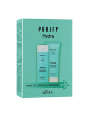 Дорожній набір для зволоження волосся Kaaral Purify Hydra Travel Kit 2 шт Шампунь 100мл; Кондиціонер 75 мл