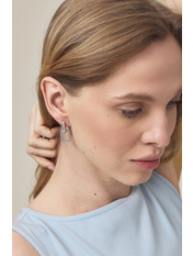 Сережки підвіски SER-13595 Сріблястий