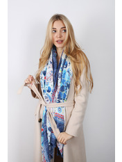 Шарф SH-1907 Синій+чорний Синій Чорний