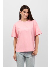Футболка бавовняна oversize FUT-1293 M/L Рожевий Рожевий M/L